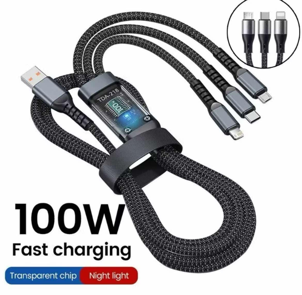 100W Fast Charging USB 3.0 Cable